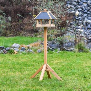 Voederhuis op paal Chevy - leisteen