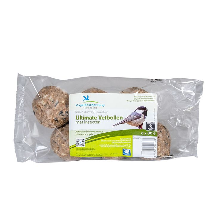 6 stuks - Ultimate vetbollen met insecten