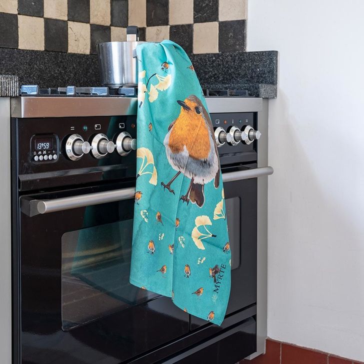 Theedoek Roodborst – Myrte