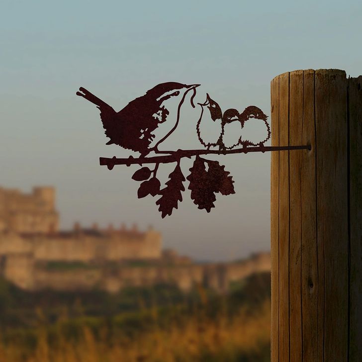 Metalbird winterkoning met kuikens