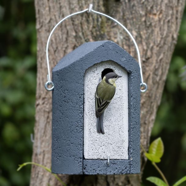 Nestkast WoodStone® Zaragoza - 28 mm grijs